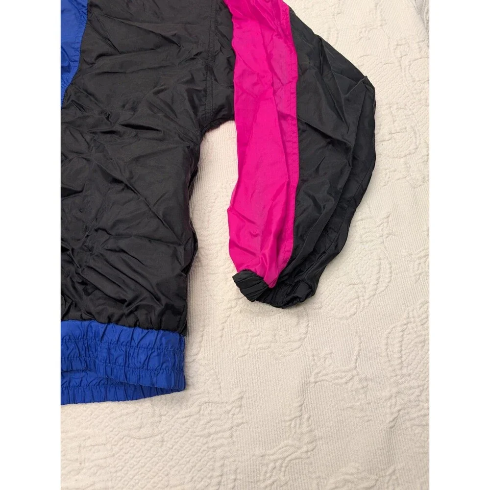 Ocean Pacific OP Vintage 80s 90s Windbreaker Jacket Neon Green Pink Purple Beach